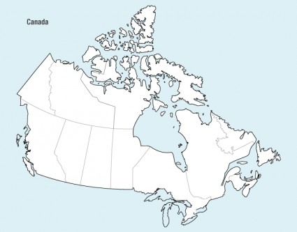 เวกเตอร์แผนที่แคนาดา