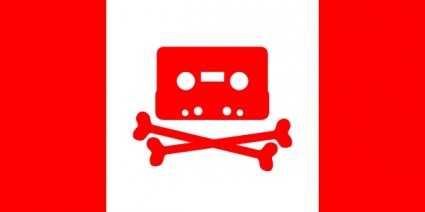 Canadian Music Pirate Flag Clip Art