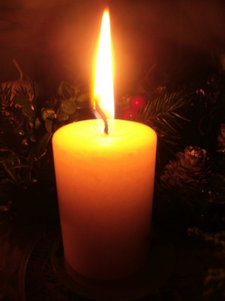 candela inverno natale