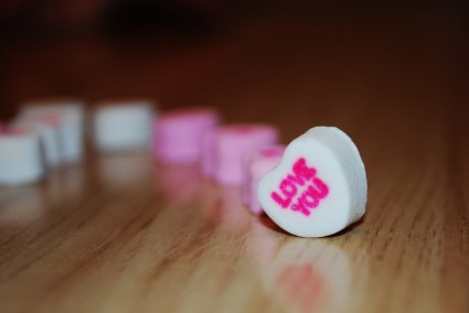 конфеты сердцах