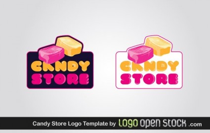 modelo de logotipo de loja de doces