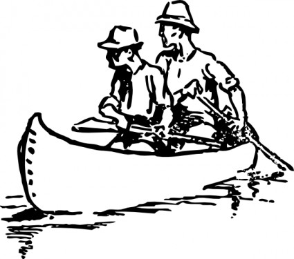 canoa viaggiando ClipArt