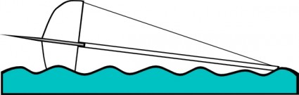 Capsized Sailing Illustration Clip Art