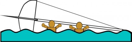 terbalik berlayar ilustrasi clip art