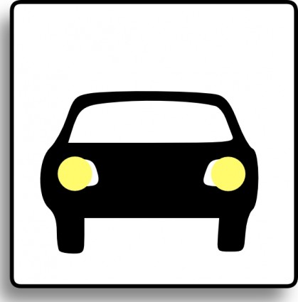 Mobil ikon untuk digunakan dengan tanda-tanda atau tombol clip art