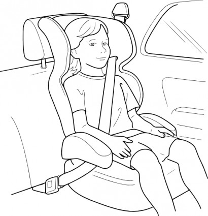 kursi mobil dengan anak clip art