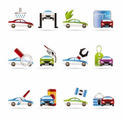 voiture services vector icons