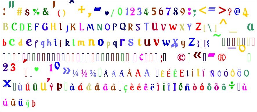 Care Bear Family Fancy Various Font Free Download