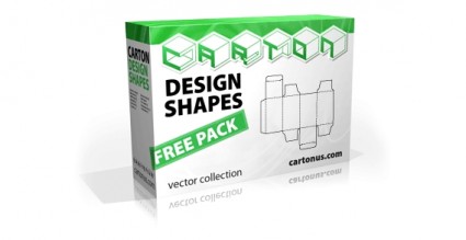 formes de conception de carton gratuitement vector pack