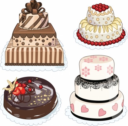 vecteur de dessin animé boulangerie gâteau