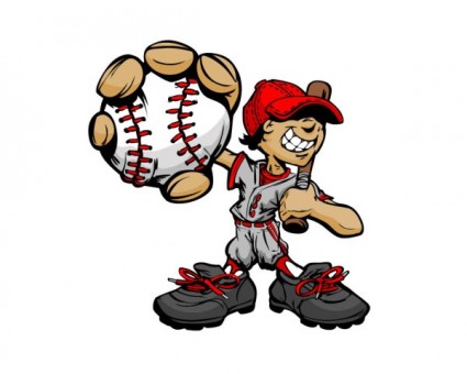 Cartoon Baseball Figures Vector