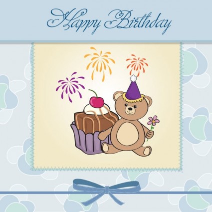 мультфильм день рождения открытки вектор