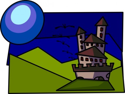 dessin animé Château clipart