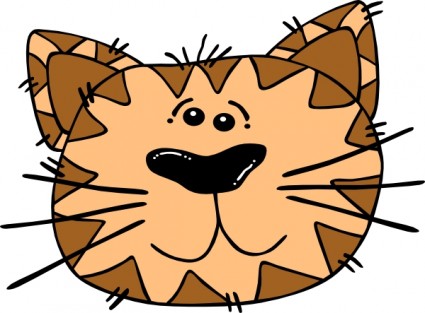 desenho animado gato rosto clip-art