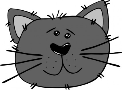 gato de dibujos animados cara clip art