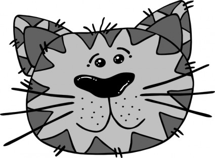 cartone animato gatto faccia ClipArt