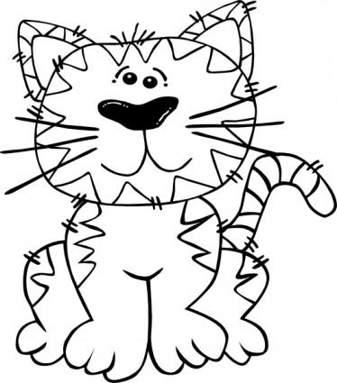 chat dessin animé esquisse une image clipart