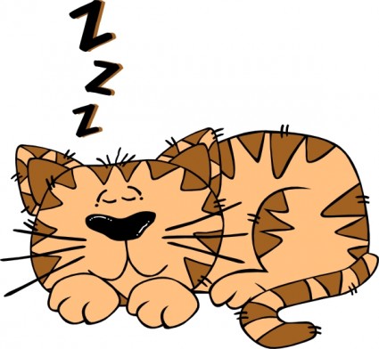 kot kreskówka spanie clipart