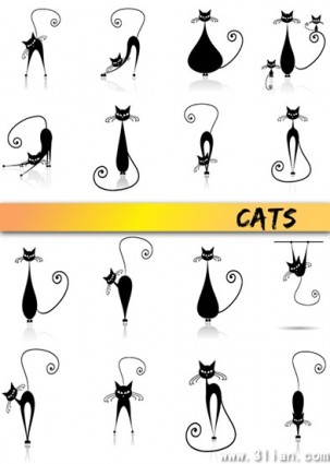 vettore gatto dei cartoni animati