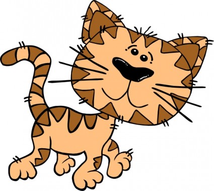 Cartoon-Katze-gehende ClipArt