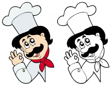 卡通人物廚師向量