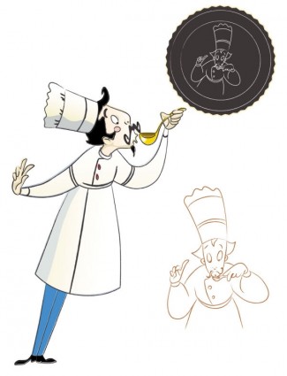 vector de chef de personajes de dibujos animados