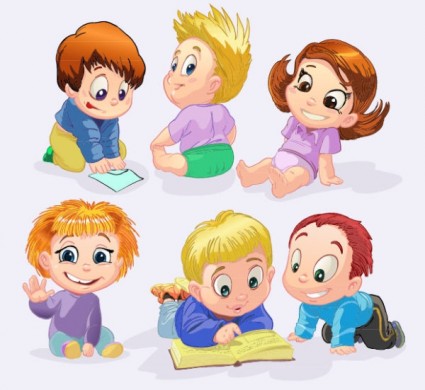 vector de dibujos animados los niños