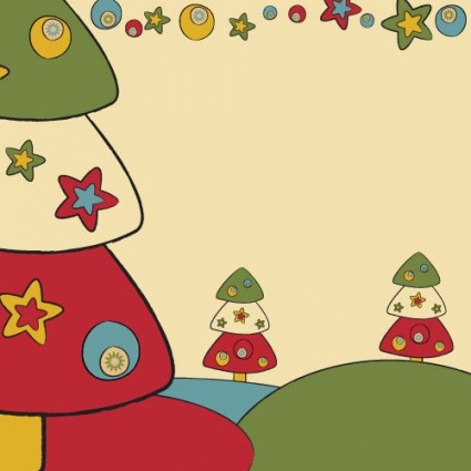 Cartoon Christmas Design Background Vector