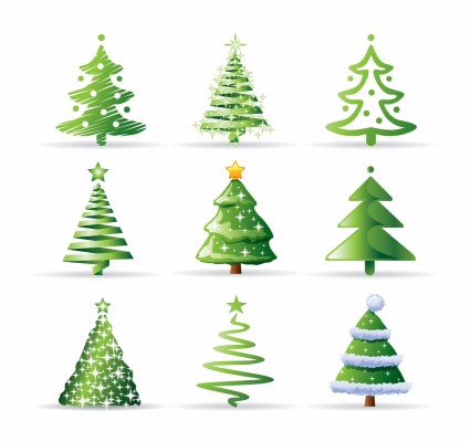 vector de árbol de Navidad de dibujos animados
