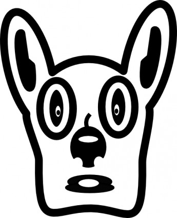犬漫画の顔クリップ アート