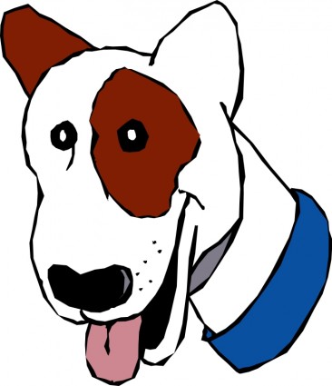 cabeza de perro de dibujos animados