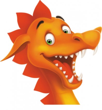 vector de imagen de dragón de dibujos animados