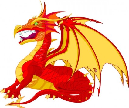 vector de dibujos animados dragon