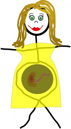 cartone animato disegno di ClipArt donna incinta