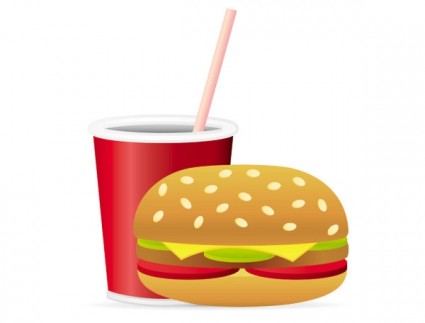 vetor de fast-food dos desenhos animados