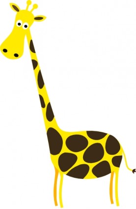 Cartoon-Giraffe-ClipArt-Grafik
