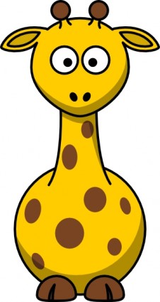 dessin animé girafe clipart