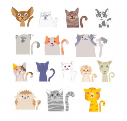 vetor de gato de ilustrações dos desenhos animados