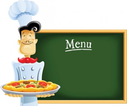 gambar kartun vektor koki dan pelayan