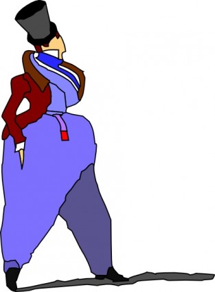 Cartoon-Dame, die zu Fuß in Mode Kleid ClipArt