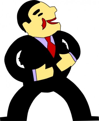 Cartoon-Mann trägt Anzug Krawatte ClipArt