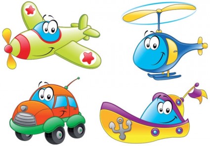 Cartoon Means Of Transport Vector