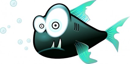 desenhos animados peixe piranha clip-art