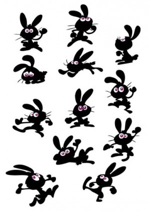 vetor de coelho de desenho animado