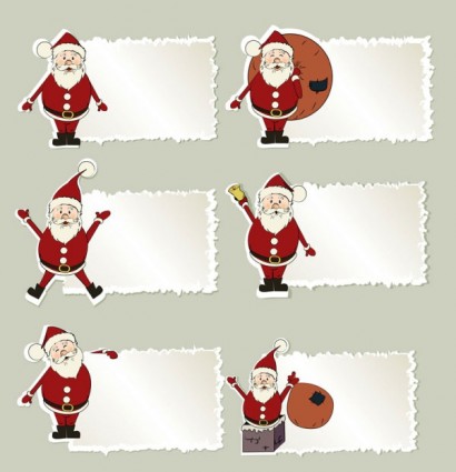Cartoon Weihnachtsmann Registerkarte Vektor