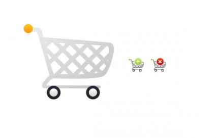 kartun shopping cart icon psd berlapis