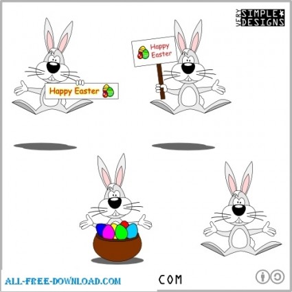 conejito de Pascua de estilo de dibujos animados