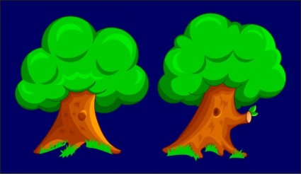 Cartoon zwei Bäume
