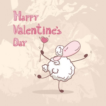 Cartoon valentine illustrator vector