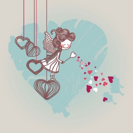 vector de dibujos animados San Valentín illustrator